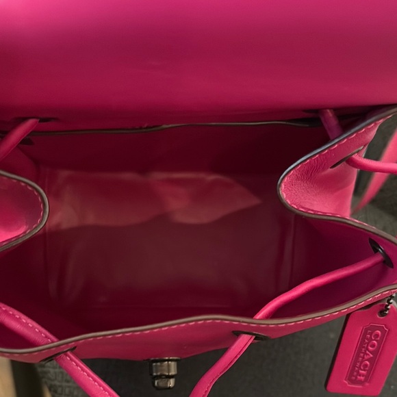 Coach Pink Leather Backpack - Picture 5 of 9